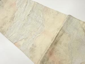 雲模様織出し袋帯